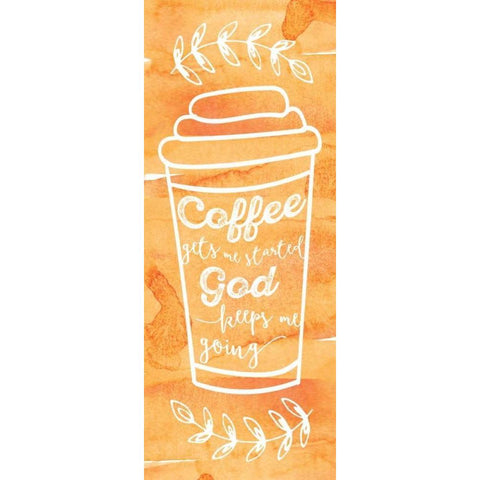 Keeps Me Going Gold Ornate Wood Framed Art Print with Double Matting by Murray, Amanda