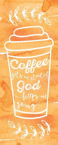 Keeps Me Going White Modern Wood Framed Art Print with Double Matting by Murray, Amanda