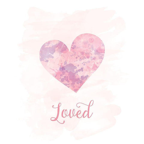 Loved White Modern Wood Framed Art Print by Murray, Amanda