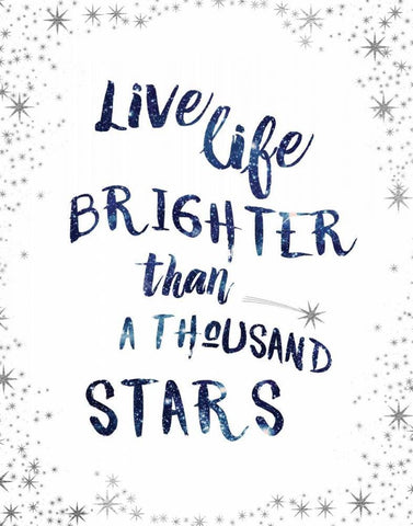 A Thousand Stars White Modern Wood Framed Art Print with Double Matting by Murray, Amanda