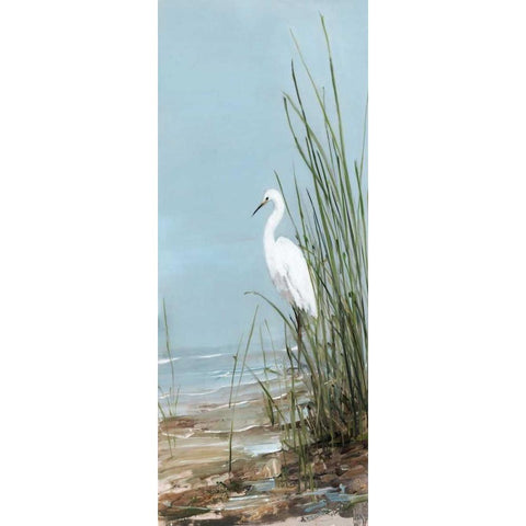 Island Egret II White Modern Wood Framed Art Print by Swatland, Sally