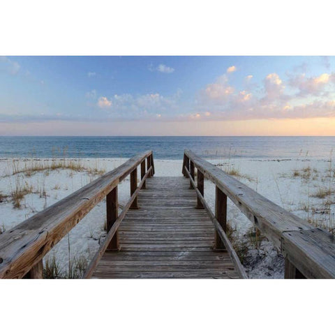 Pensacola Sunset Black Modern Wood Framed Art Print with Double Matting by Delimont, Danita