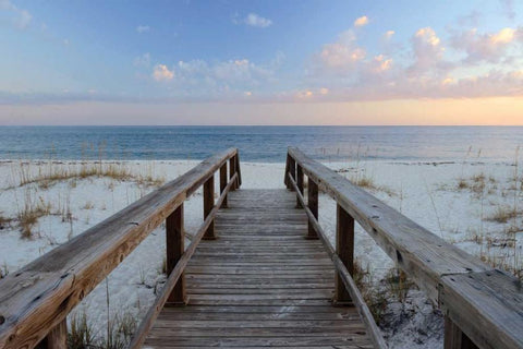 Pensacola Sunset Black Ornate Wood Framed Art Print with Double Matting by Delimont, Danita