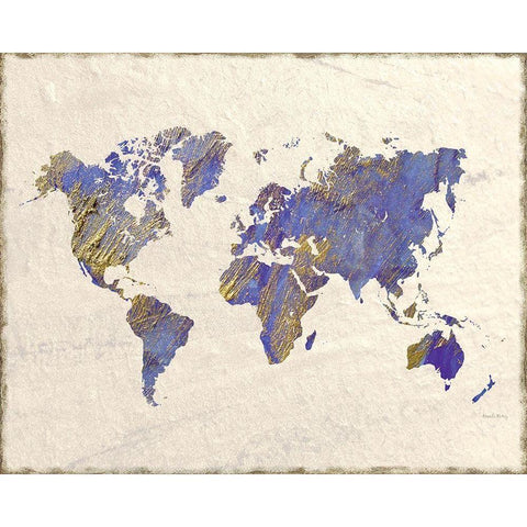 Painterly World White Modern Wood Framed Art Print by Murray, Amanda