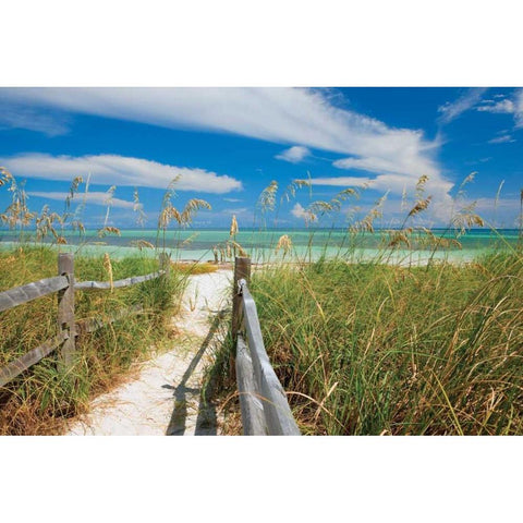 Secluded Keys Black Modern Wood Framed Art Print with Double Matting by Delimont, Danita