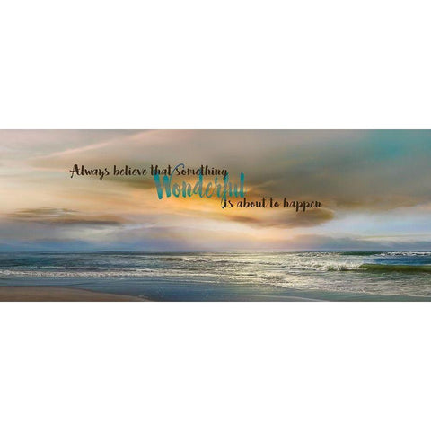 Always Believe Gold Ornate Wood Framed Art Print with Double Matting by Calascibetta, Mike