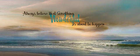 Always Believe White Modern Wood Framed Art Print with Double Matting by Calascibetta, Mike