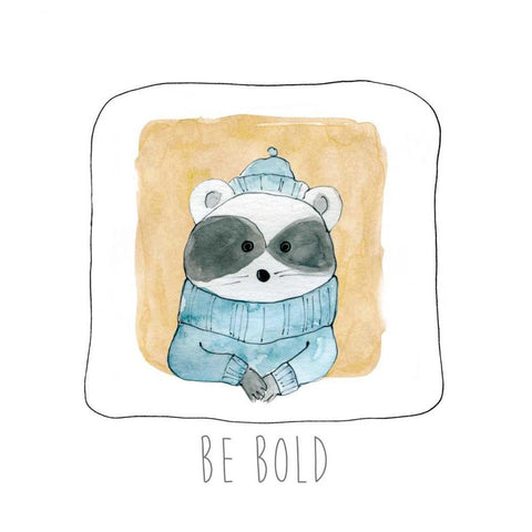 Be Bold White Modern Wood Framed Art Print with Double Matting by Robinson, Carol