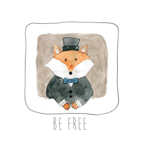 Be Free White Modern Wood Framed Art Print by Robinson, Carol