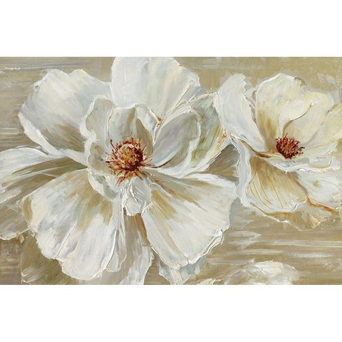 Bloomin Beauties White Modern Wood Framed Art Print by Swatland, Sally