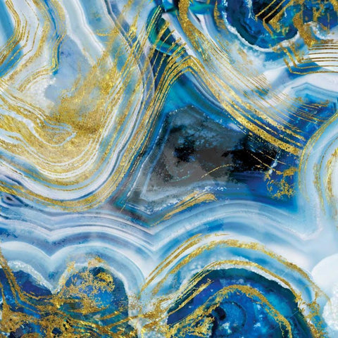 Touch of Gold Agate I Gold Ornate Wood Framed Art Print with Double Matting by Delimont, Danita