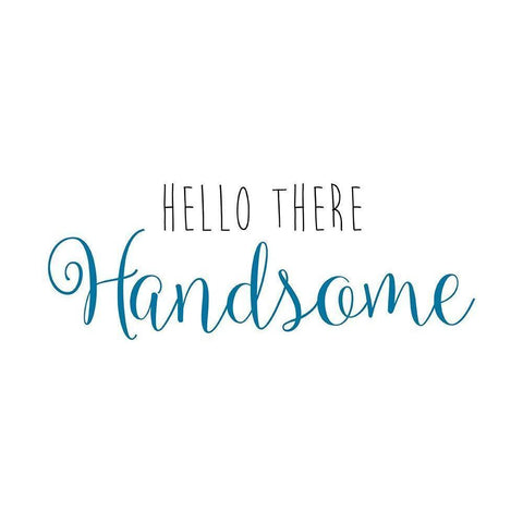 Hello There White Modern Wood Framed Art Print by CAD DESIGNS