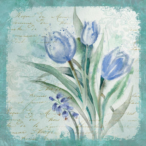 Tulip Medley White Modern Wood Framed Art Print by Robinson, Carol