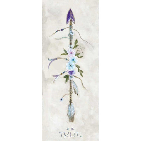 Boho Arrow II White Modern Wood Framed Art Print by Dunlap, Marilyn