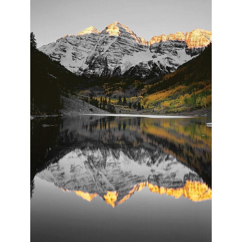 White River Sunrise Black Modern Wood Framed Art Print by Barger, John