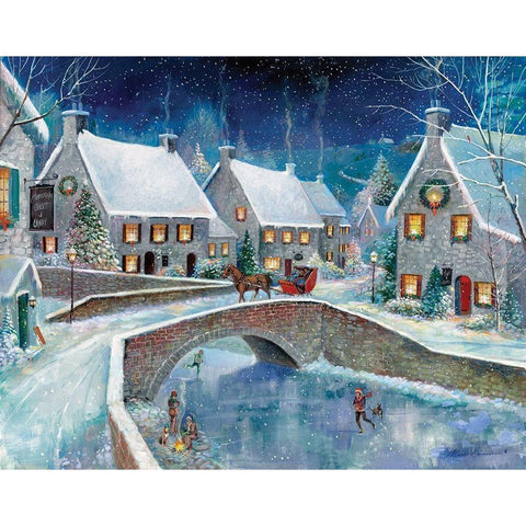 Warm Winter Black Modern Wood Framed Art Print with Double Matting by Manning, Ruane