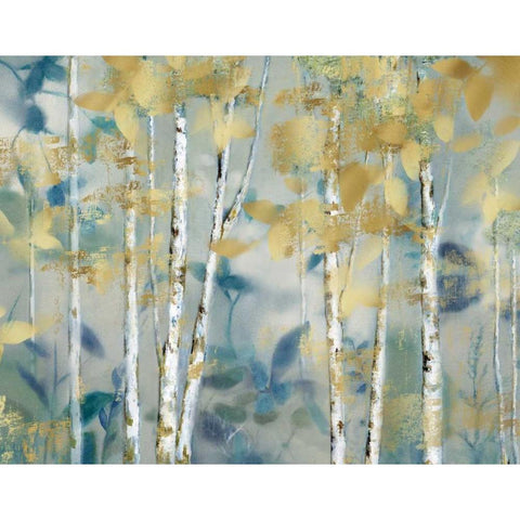 Gilded Forest I White Modern Wood Framed Art Print by Nan