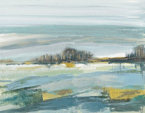 Lewbeach Vista White Modern Wood Framed Art Print with Double Matting by Jill, Susan