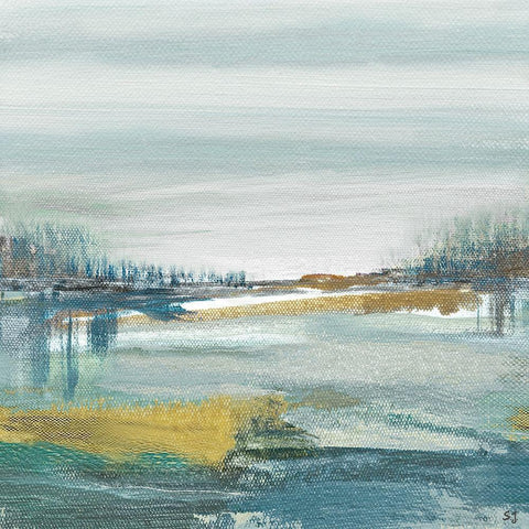 Lewbeach I Black Modern Wood Framed Art Print with Double Matting by Jill, Susan