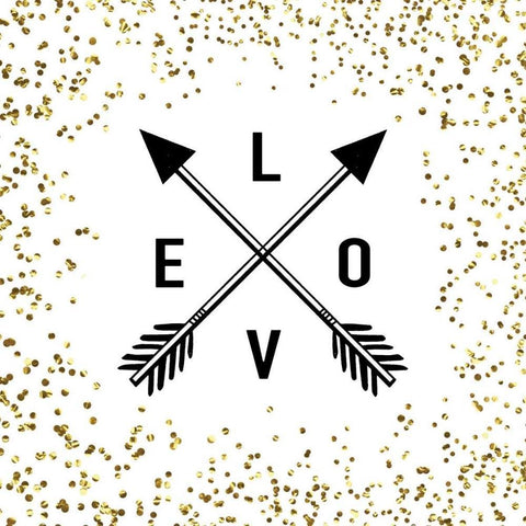 LOVE White Modern Wood Framed Art Print with Double Matting by Murray, Amanda