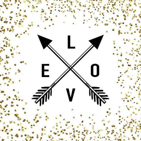 LOVE Gold Ornate Wood Framed Art Print with Double Matting by Murray, Amanda