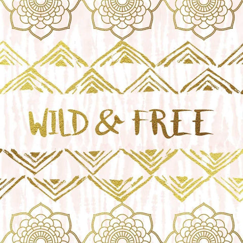 Wild and Free Black Ornate Wood Framed Art Print with Double Matting by Murray, Amanda