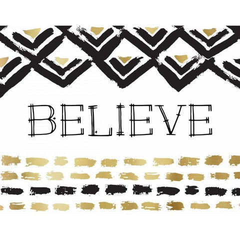 Believe White Modern Wood Framed Art Print by Murray, Amanda