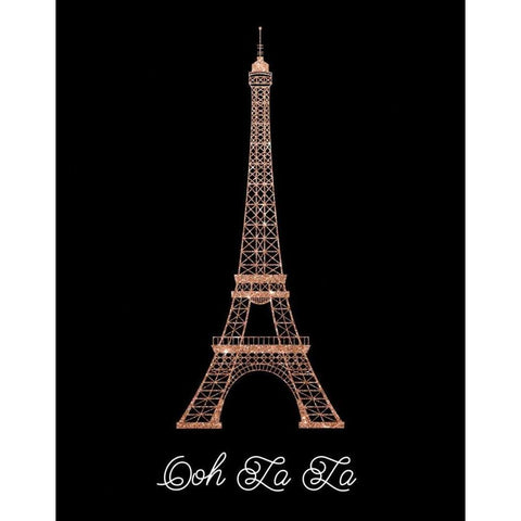 Ooh La La Black Modern Wood Framed Art Print by Murray, Amanda