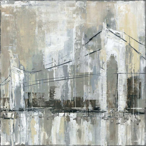 Midtown Bridge I White Modern Wood Framed Art Print by Robinson, Carol