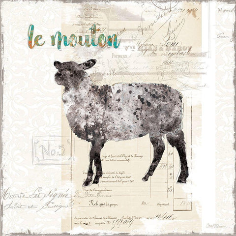 Golden Cuisine Black Ornate Wood Framed Art Print with Double Matting by Robinson, Carol