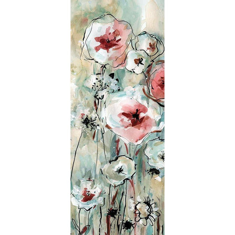 Garden Glow II White Modern Wood Framed Art Print by Robinson, Carol