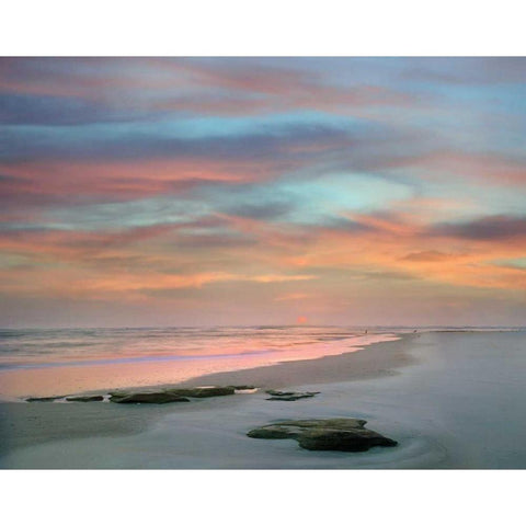 Sunset at Gold Ornate Wood Framed Art Print with Double Matting by Delimont, Danita