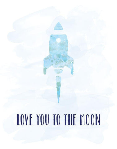 To The Moon Black Ornate Wood Framed Art Print with Double Matting by Murray, Amanda