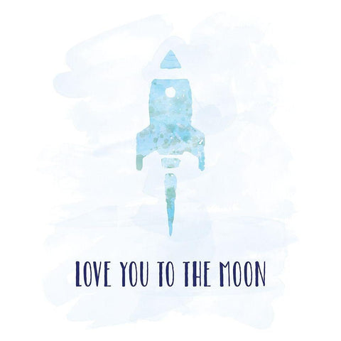 To The Moon Gold Ornate Wood Framed Art Print with Double Matting by Murray, Amanda