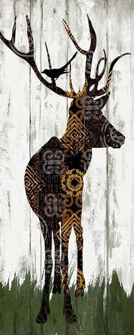 Country Boho I White Modern Wood Framed Art Print with Double Matting by Knutsen, Conrad