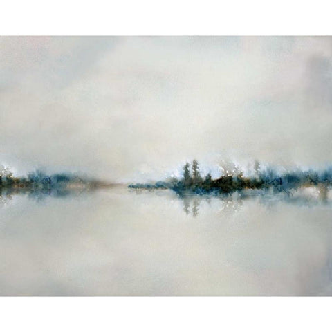 Calm Morning White Modern Wood Framed Art Print by Nan