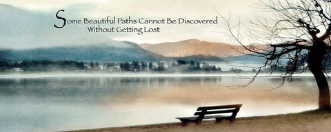 Beautiful Paths White Modern Wood Framed Art Print with Double Matting by Weisz, Irene