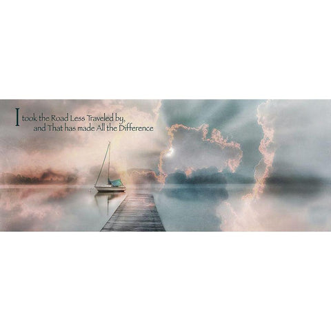 Road Less Traveled White Modern Wood Framed Art Print by Weisz, Irene