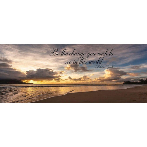 Be The Change Black Modern Wood Framed Art Print by Shoemaker, Andrew