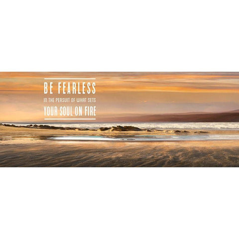 Be Fearless Black Modern Wood Framed Art Print by Calascibetta, Mike