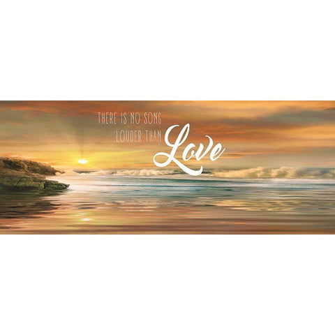 Louder Than Love Black Modern Wood Framed Art Print with Double Matting by Calascibetta, Mike