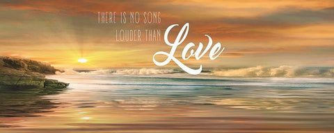 Louder Than Love Black Ornate Wood Framed Art Print with Double Matting by Calascibetta, Mike