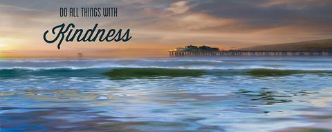 Kindness White Modern Wood Framed Art Print with Double Matting by Calascibetta, Mike