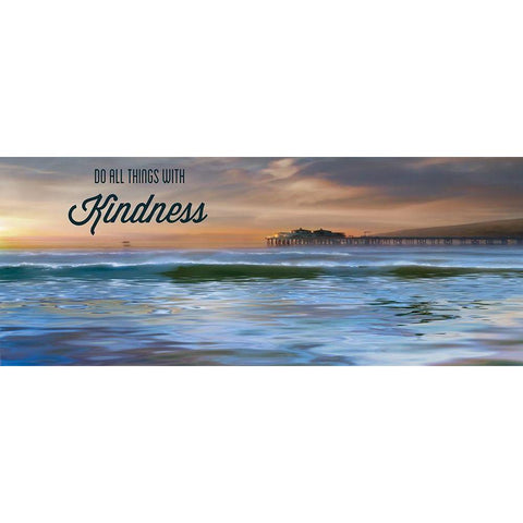 Kindness Black Modern Wood Framed Art Print with Double Matting by Calascibetta, Mike