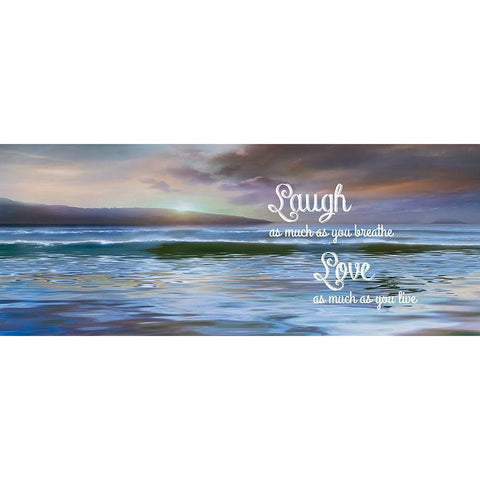 Laugh As Much Black Modern Wood Framed Art Print by Calascibetta, Mike