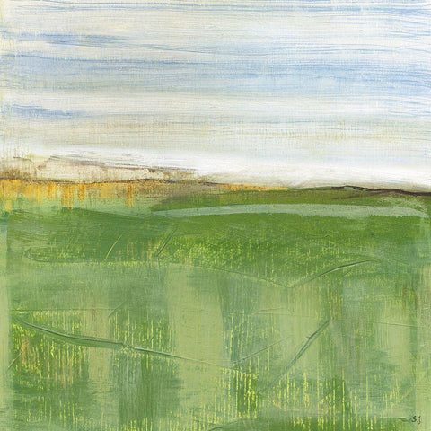 Distant Horizon II Black Modern Wood Framed Art Print with Double Matting by Jill, Susan