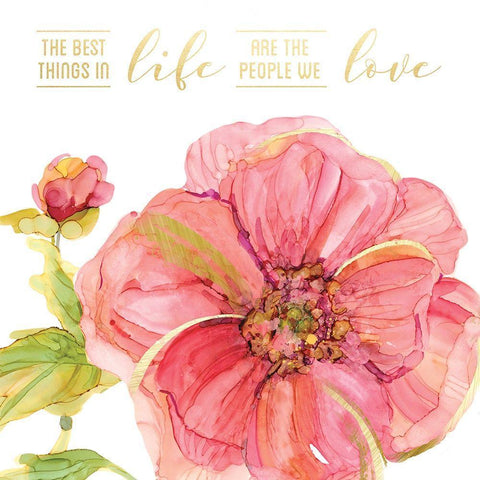 Best Things Gold Ornate Wood Framed Art Print with Double Matting by Robinson, Carol