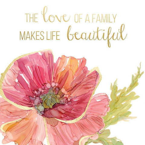 Beautiful Love White Modern Wood Framed Art Print with Double Matting by Robinson, Carol