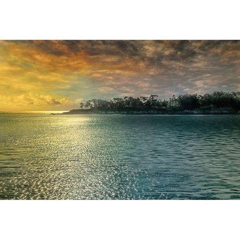 Mystic Island White Modern Wood Framed Art Print by Calascibetta, Mike