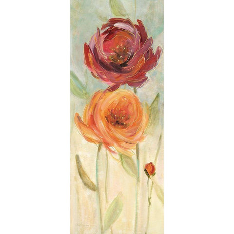 Sweet Poppies I Black Modern Wood Framed Art Print with Double Matting by Robinson, Carol